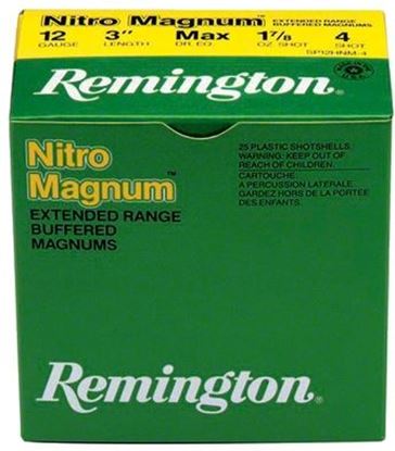 Picture of Remington NM12H2 Nitro Mag Buffered Magnum Loads Shotshell 12 GA, 3 in, No. 2, 1-7/8oz, Max Dr, 1210 fps