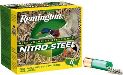 Picture of Remington NSI1235BB Nitro Steel High-Velocity Shotshell 12 GA, 3-1/2 in, No. BB, 1-1/2oz, 1500 fps, 25 Rnd per Box
