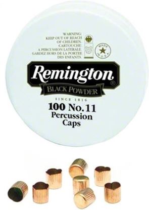Picture of Remington 22619 #11 Blk Powder Percussion Cap 100Tin