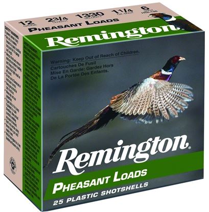 Picture of Remington PL125 Pheasant Loads Shotshell 12 GA, 2-3/4 in, No. 5, 1-1/4oz, 3-3/4 Dr, 1330 fps, 25 Rnd per Box
