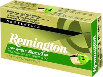 Picture of Remington PRA12M Premier Accutip Bonded Sabot Slugs 12 GA, 3 in, 7/8oz, 1900 fps, 5 Rnd per Box