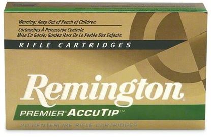 Picture of Remington PRA222RB Premier AccuTip-V Rifle Ammo 222 REM, AccuTip-V/Boat Tail, 50 Grains, 3140 fps, 20, Boxed