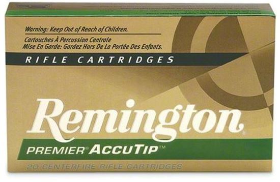 Picture of Remington PRA2250RB Premier AccuTip-V Rifle Ammo 22-250 REM, AccuTip-V/Boat Tail, 50 Grains, 3800 fps, 20, Boxed