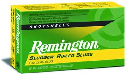 Picture of Remington S12MRS Slugger Rifled Slugs 12 GA, 3 in, 1oz, 1760 fps, 5 Rnd per Box