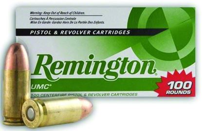 Picture of Remington L9MM3B UMC Value Pack Pistol Ammo 9MM, MC, 115 Gr, 1145 fps, 100 Rnd, Boxed