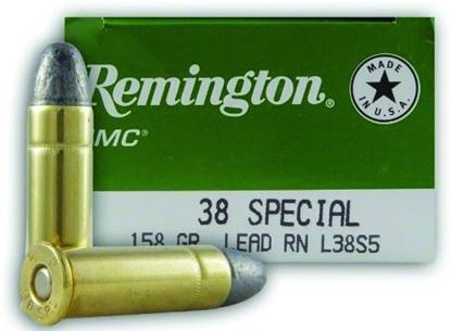 Picture of Remington L38S5 UMC Pistol Ammo 38 SPL, LRN, 158 Gr, 755 fps, 50 Rnd, Boxed