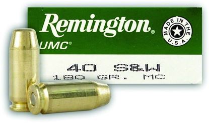 Picture of Remington L40SW3 UMC Pistol Ammo 40 S&W, MC, 180 Gr, 990 fps, 50 Rnd, Boxed