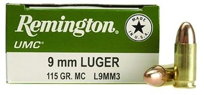 Picture of Remington L9MM3A UMC Mega Pack Pistol Ammo 9MM, MC, 115 Gr, 1145 fps, 250 Rnd, Boxed