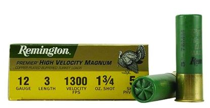 Picture of Remington PHV12M5 Premier High-Velocity Magnum Shotshell 12 GA, 3 in, No. 5, 1-3/4oz, Max Dr, 1300 fps, 10 Rnd per Box