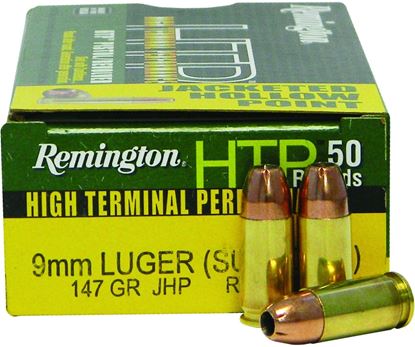 Picture of Remington RTP9MM8 HTP Pistol Ammo 9MM, JHP, 147 Gr, 990 fps, 50 Rnd, Boxed