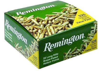 Picture of Remington 1622C Golden Bullet High Velocity Rifle Ammo 22 LR, PHP, 36 Grains, 1280 fps, 525 Rounds, Boxed