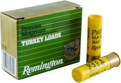 Picture of Remington P1235M4 Premier Magnum Shotshell 12 GA, 3-1/2 in, No. 4, 2-1/4oz, Max Dr, 1150 fps, 10 Rnd per Box