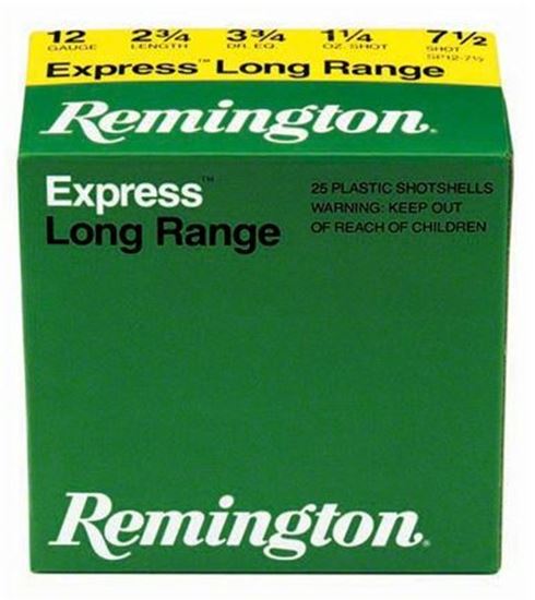 Picture of Remington SP1275 Express Extra Long Range Shotshell 12 GA, 2-3/4 in, No. 7-1/2, 1-1/4oz, 3-3/4 Dr, 1330 fps