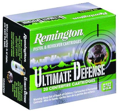 Picture of Remington HD9MMBN4 Ultimate Defense Pistol Ammo 9MM, BJHP, 124 Gr, 1125 fps, 20 Rnd, Boxed
