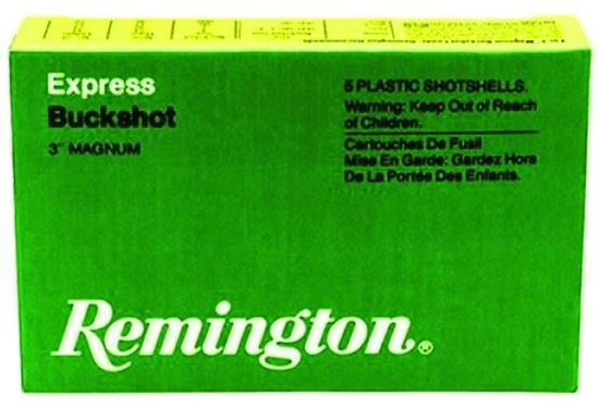 Picture of Remington 12HB4 Express Magnum Shotgun Ammo 12 GA, 3 in, 4B, 41 Pellets, 1225 fps, 5 Rounds, Boxed