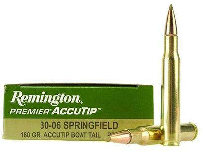 Picture of Remington PRA3006C Premier AccuTip Rifle Ammo 30-06 SPR, AccuTip/Boat Tail, 180 Grains, 2725 fps, 20, Boxed
