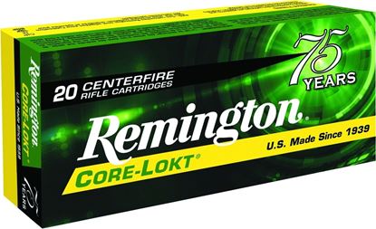 Picture of Remington R243W3 Core-Lokt Rifle Ammo 243 WIN, PSP, 100 Grains, 2960 fps, 20, Boxed