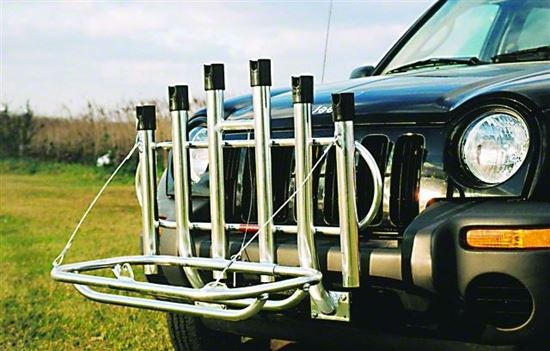 Picture of Fish-N-Mate 6 Holder Fold Down Rod Rack With Cooler Rack