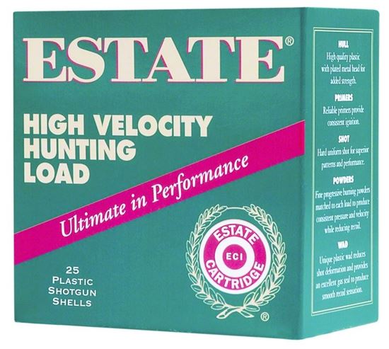 Picture of Estate HV20-5 High-Velocity Shotshell 20 GA, 2-3/4 in, No. 5, 1oz, 2-3/4 Dr, 1220 fps, 25 Rnd per Box