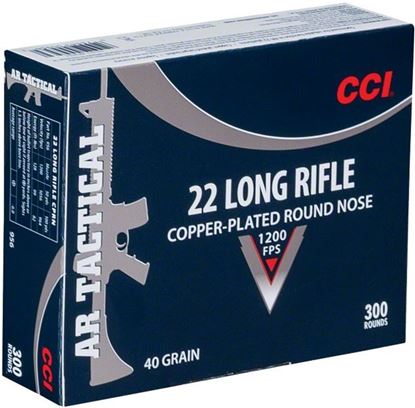 Picture of CCI 0956 AR Tactical Rimfire Ammo 22 LR, CPRN, 40 Grains, 1200 fps, 300 Rounds, Boxed