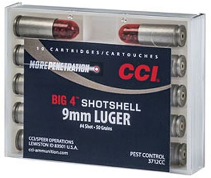 Picture of CCI 3712CC Centerfire Pistol Shotshell 9mm Luger, 4 Shot, 10 Rnd, Boxed