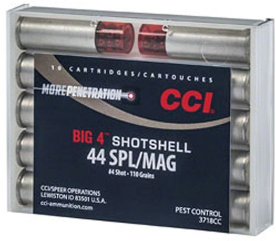 Picture of CCI 3718CC Centerfire Pistol Shotshell, 44 Special/Mag, 4 Shot, 10 Rnd, Boxed