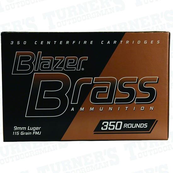 Picture of CCI 52001 Value Pack 9mm 115Gr FMJ Blazer 350Rnds