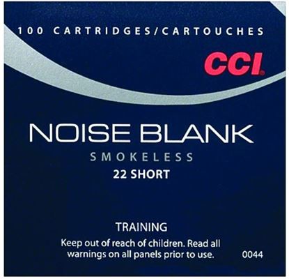 Picture of CCI 0044 Noise Blanks Rimfire Ammo 22 SHORT, Noise Blank, Grains, 100 Rounds, Boxed