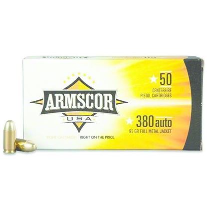 Picture of Armscor FAC380-2N Pistol Ammo 380 ACP, FMJ, 95 Gr, 920 fps, 50 Rnd, Boxed