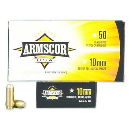 Picture of Armscor FAC10-2N Pistol Ammo 10MM, FMJ, 180 Gr, 1150 fps, 50 Rnd, Boxed