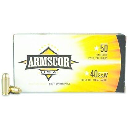 Picture of Armscor FAC40-2N Pistol Ammo 40 S&W, FMJ, 180 Gr, 985 fps, 50 Rnd, Boxed
