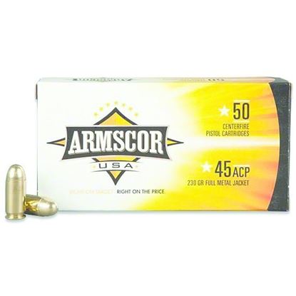 Picture of Armscor FAC45-12N Pistol Ammo 45 ACP, FMJ, 230 Gr, 830 fps, 50 Rnd, Boxed