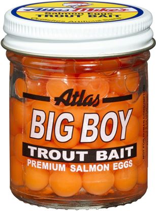 Picture of Atlas-Mike's 203 Big Boy Salmon Eggs, Orange 1.1 oz Jar