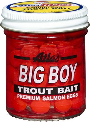 Picture of Atlas-Mike's 206 Big Boy Salmon Eggs, Red 1.1 oz Jar