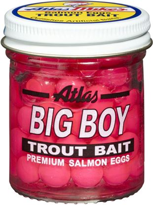 Picture of Atlas-Mike's 205 Big Boy Salmon Eggs, Pink 1.1 oz Jar