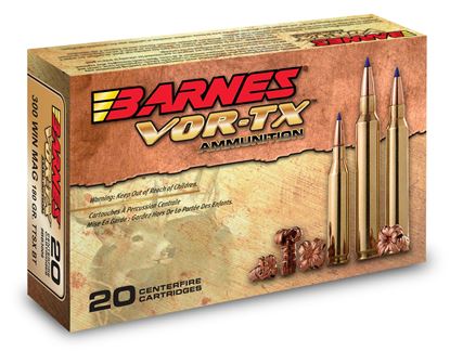 Picture of Barnes 21537 VOR-TX Rifle Ammo 300 WIN MAG, TTSX BT, 165 Grains, 3120 fps, 20, Boxed