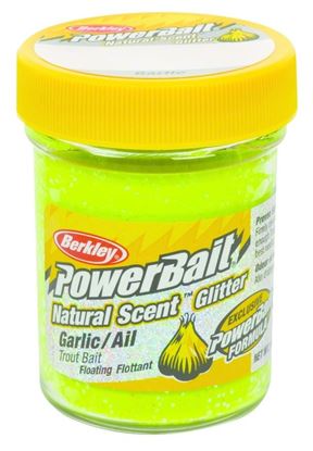 Picture of Berkley BGTGC2 PowerBait Glitter Trout Bait Garlic Scent Chartreuse 1.75oz Jar (128115)