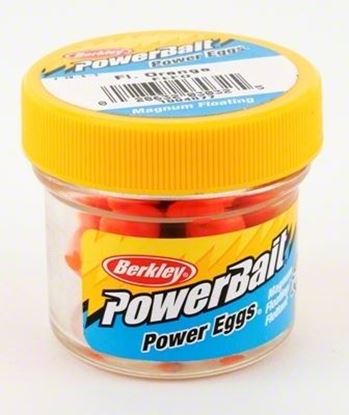 Picture of Berkley FEFO PowerBait Power Eggs Floating Magnum Fl. Orange .5oz Jar (034531)