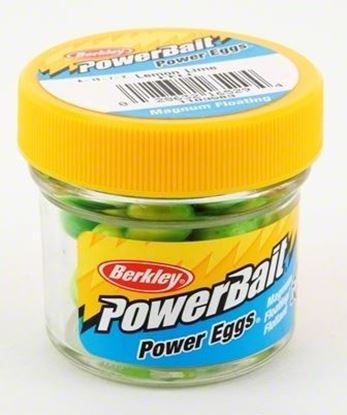Picture of Berkley FELL PowerBait Power Eggs Floating Magnum Lemon Lime 1oz Jar