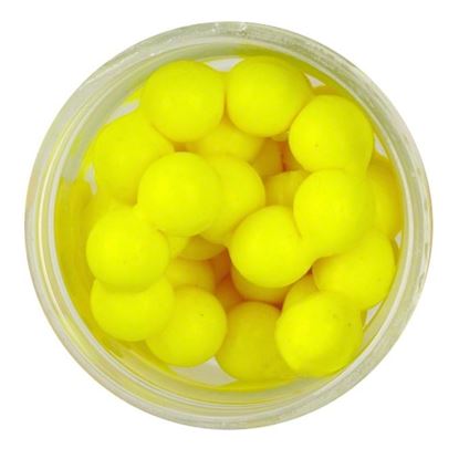 Picture of Berkley FEGFY PowerBait Power Eggs Floating Magnum-Garlic Fluo Yellow 1oz Jar