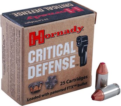 Picture of Hornady 90080 Critical Defense Pistol Ammo 380 ACP, FTX, 90 Gr, 1000 fps, 25 Rnd, Boxed