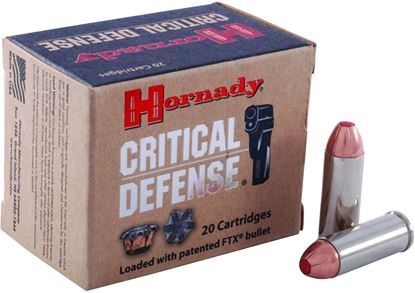 Picture of Hornady 92790 Critical Defense Pistol Ammo 45 LC, FTX, 185 Gr, 920 fps, 20 Rnd, Boxed