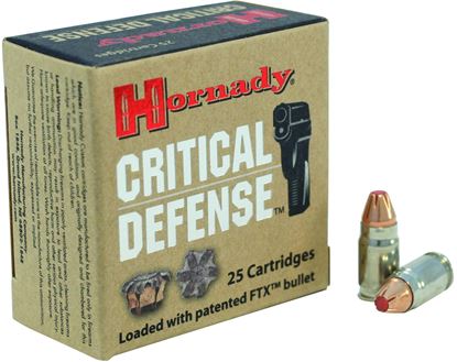 Picture of Hornady 90070 Critical Defense Pistol Ammo 32 NAA, FTX, 80 Gr, 1000 fps, 25 Rnd, Boxed