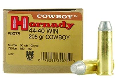 Picture of Hornady 9075 Custom Pistol Ammo 44-40 WIN, Cowboy, 205 Gr, 725 fps, 20 Rnd, Boxed