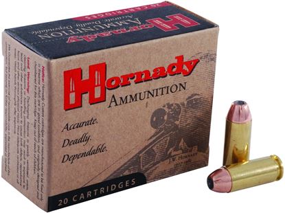Picture of Hornady 9122 Custom Pistol Ammo 10MM, XTP, 155 Gr, 1265 fps, 20 Rnd, Boxed