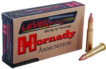 Picture of Hornady 82730 LEVERevolution Rifle Ammo 30-30 WIN, FTX, 160 Grains, 2400 fps, 20, Boxed