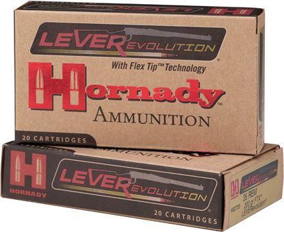 Picture of Hornady 82735 LEVERevolution Rifle Ammo 35 REM, FTX, 200 Grains, 2225 fps, 20, Boxed