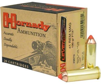 Picture of Hornady 9078 LEVERevolution Pistol Ammo 41 MAG 190 Gr FTX, 20 Rnd