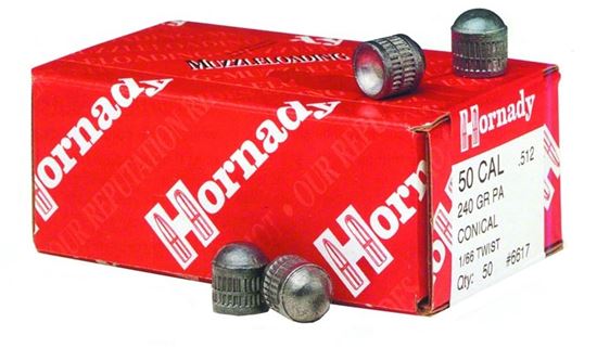 Picture of Hornady 6617 Great Plains Muzzleloading Bullets 50 240Gr PA Conical