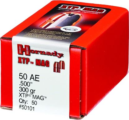 Picture of Hornady 50101 Traditional Pistol Bullets 50 AE .500 300 Gr XTP MAG